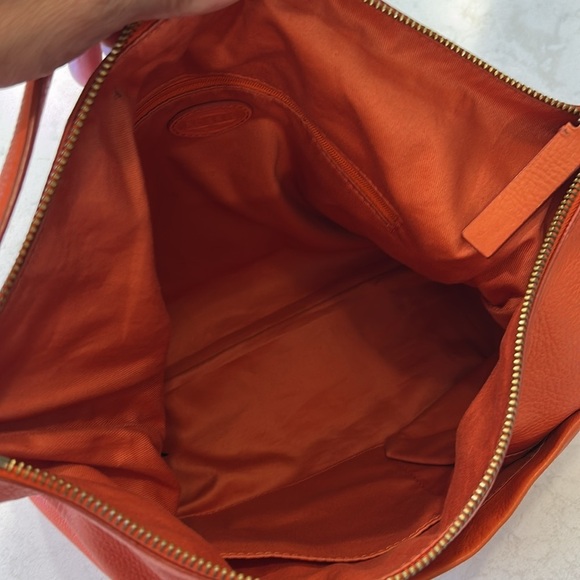 Fossil Vickery Pebbled Leather Shoulder Bag Coral - Picture 6 of 16